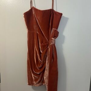 Cinq a Sept Velvet Dress, Rust color, Size 0